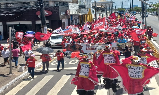 Imagem da manifestação de hoje