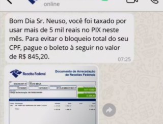 Receita alerta para golpes com taxa falsa sobre Pix