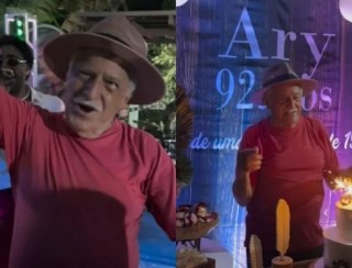 Ary Fontoura faz festa antecipada para comemorar 92 anos